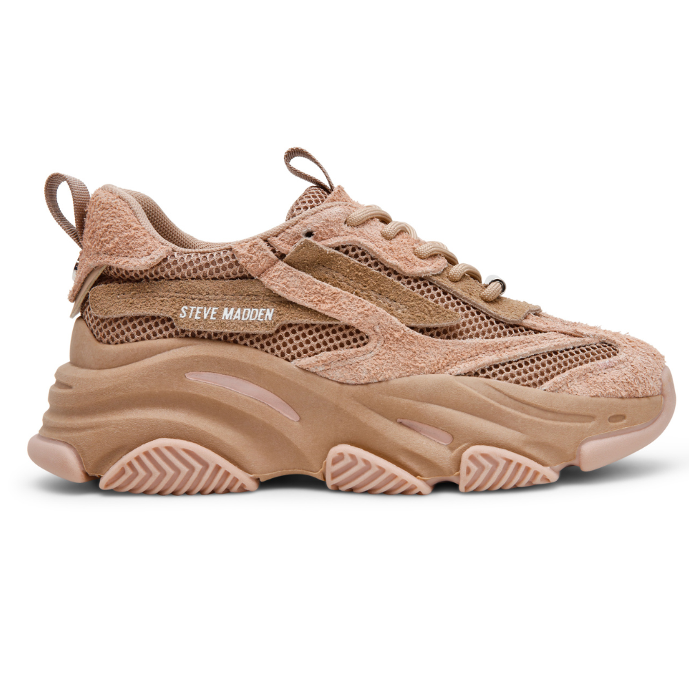 Steve Madden Possession-E Soft Blush Suède Dames Sneaker