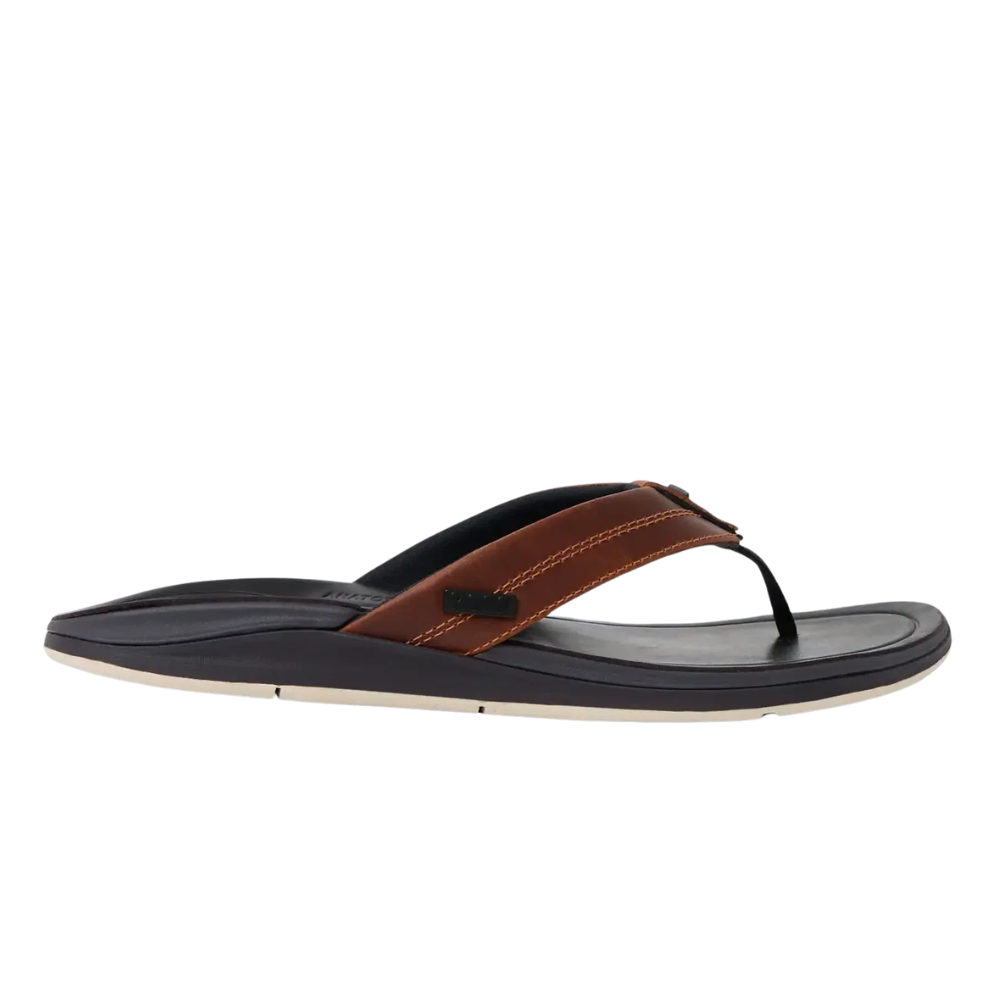 Reef Leather Bruin Zwart Heren Slipper