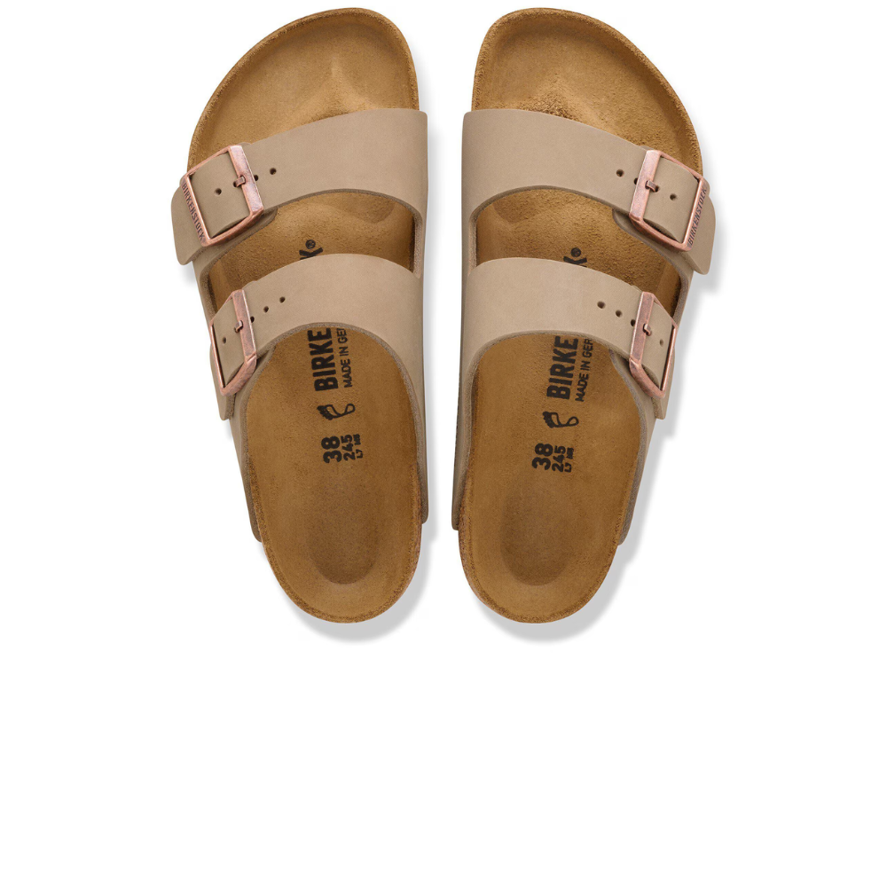 Birkenstock Arizona Vetleer Tobacco Brown Smal Voetbed Unisex Slipper