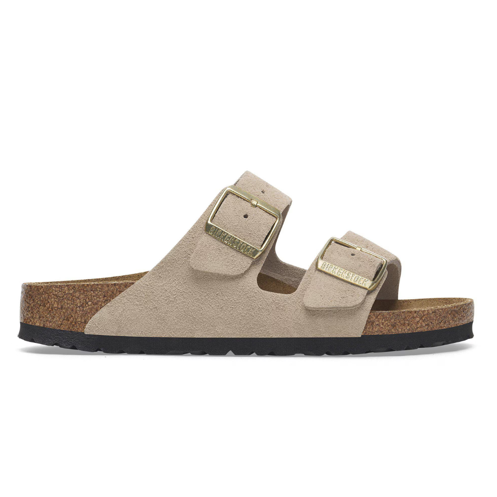 Birkenstock Arizona Suède Beige Smal Voetbed Unisex Slipper