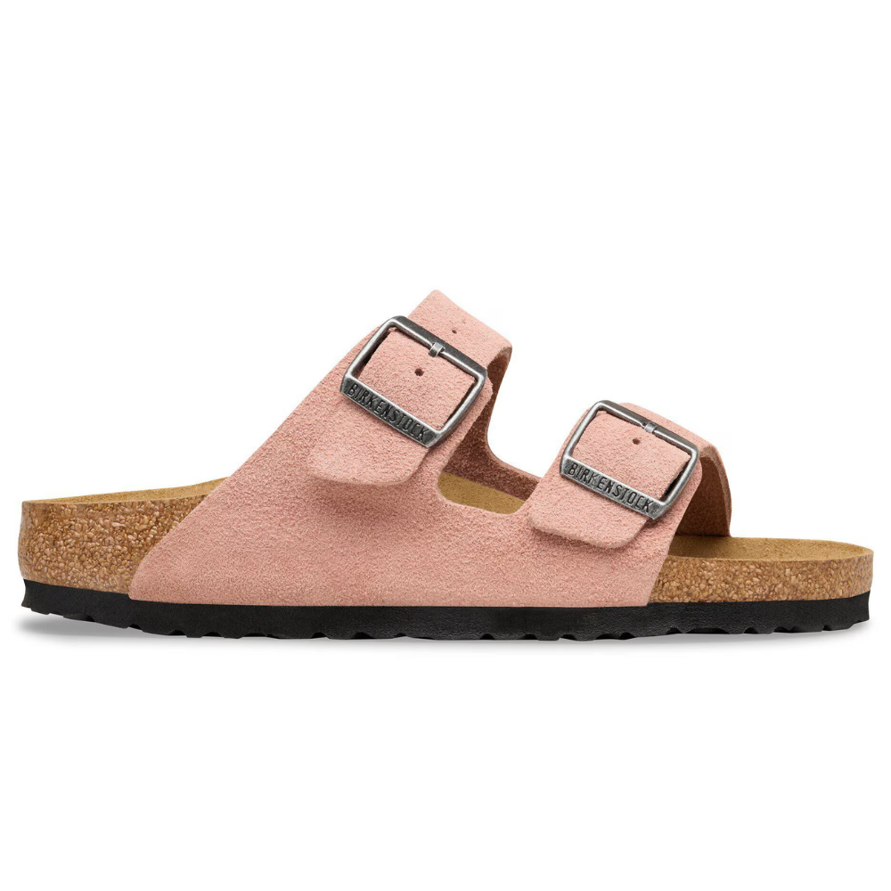 Birkenstock Arizona Suède Roze Smal Voetbed Dames Slipper