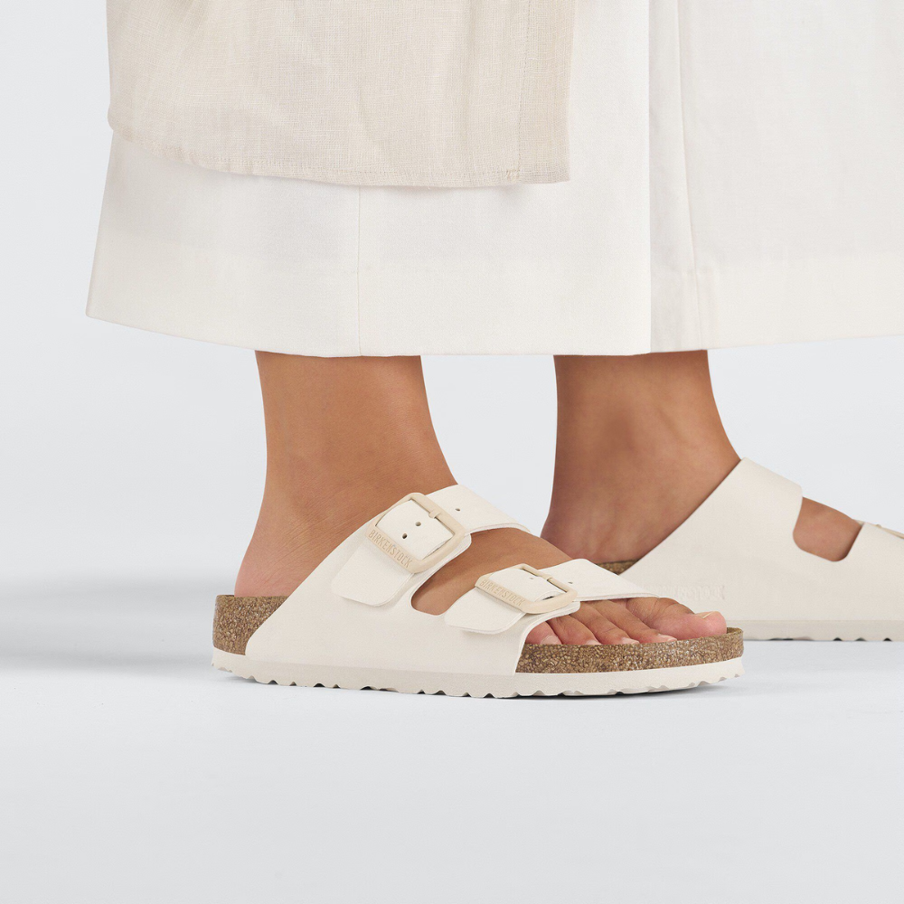 Birkenstock Arizona Birko-Flor Eggshell Smal Voetbed Dames Slipper