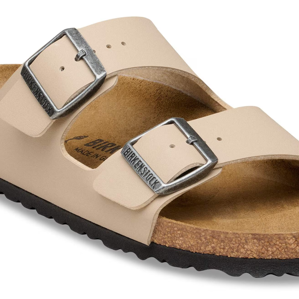 Birkenstock Arizona Birko-Flor Beige Smal Voetbed Unisex Slipper