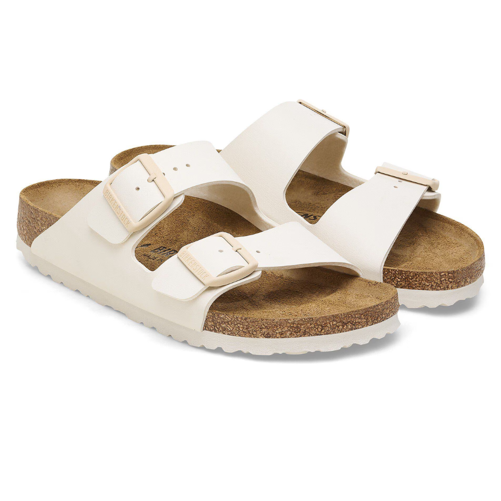 Birkenstock Arizona Birko-Flor Eggshell Smal Voetbed Dames Slipper