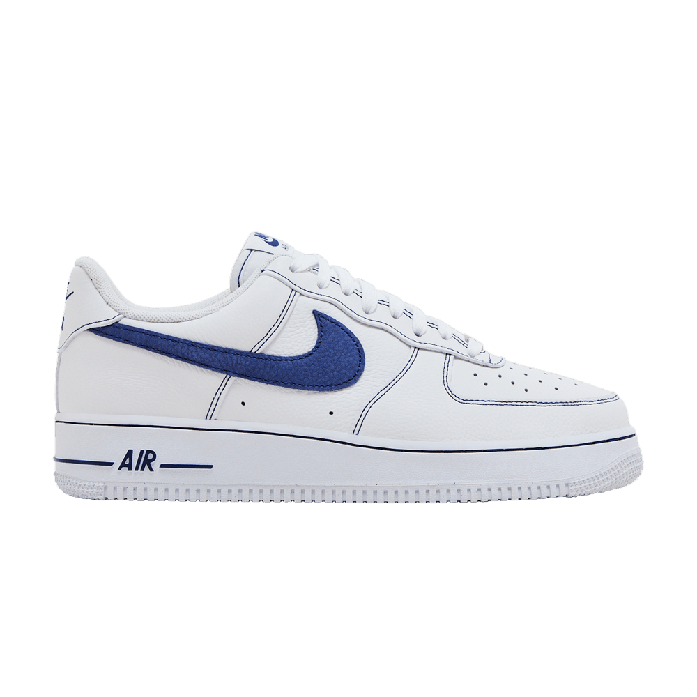 Nike Air Force 1 Low '07 LV8 White Deep Royal Blue Wit Blauw Unisex Sneaker