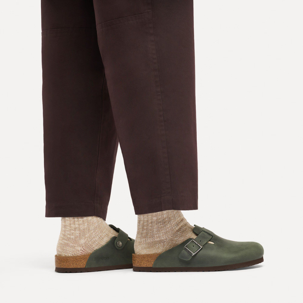 Birkenstock Boston Thyme Groen Heren Instapper