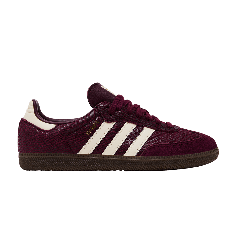 adidas Samba OG Snakeskin Maroon Cream White (Women's)