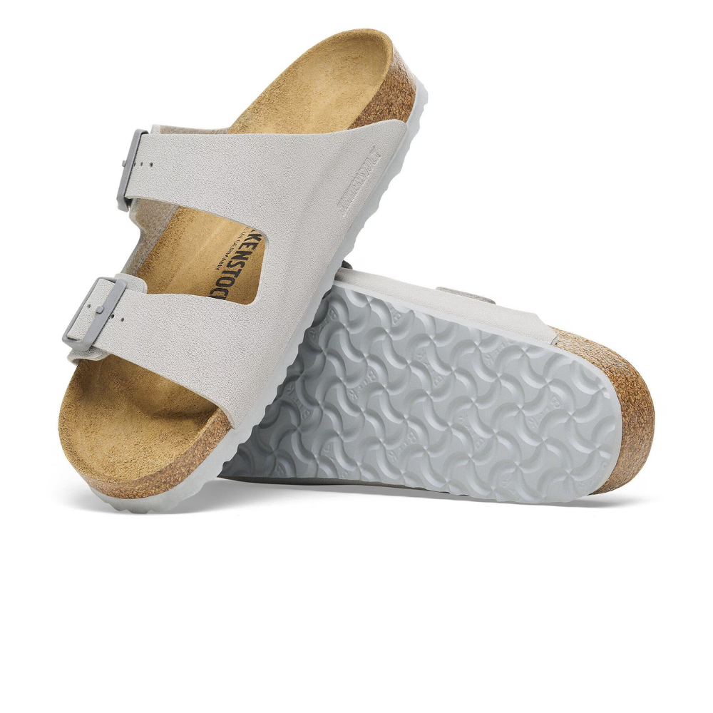 Birkenstock Arizona Birko-Flor Smal Voetbed Grijze Unisex Slipper