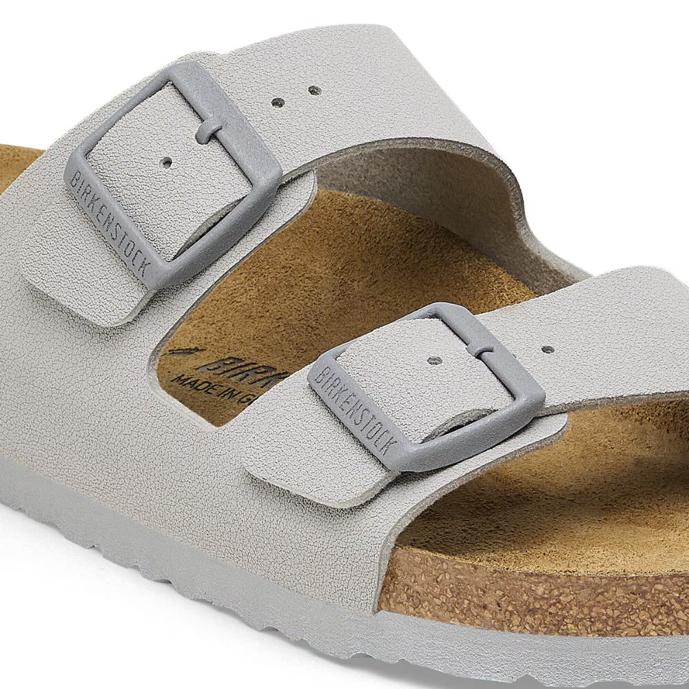 Birkenstock Arizona Birko-Flor Smal Voetbed Grijze Unisex Slipper