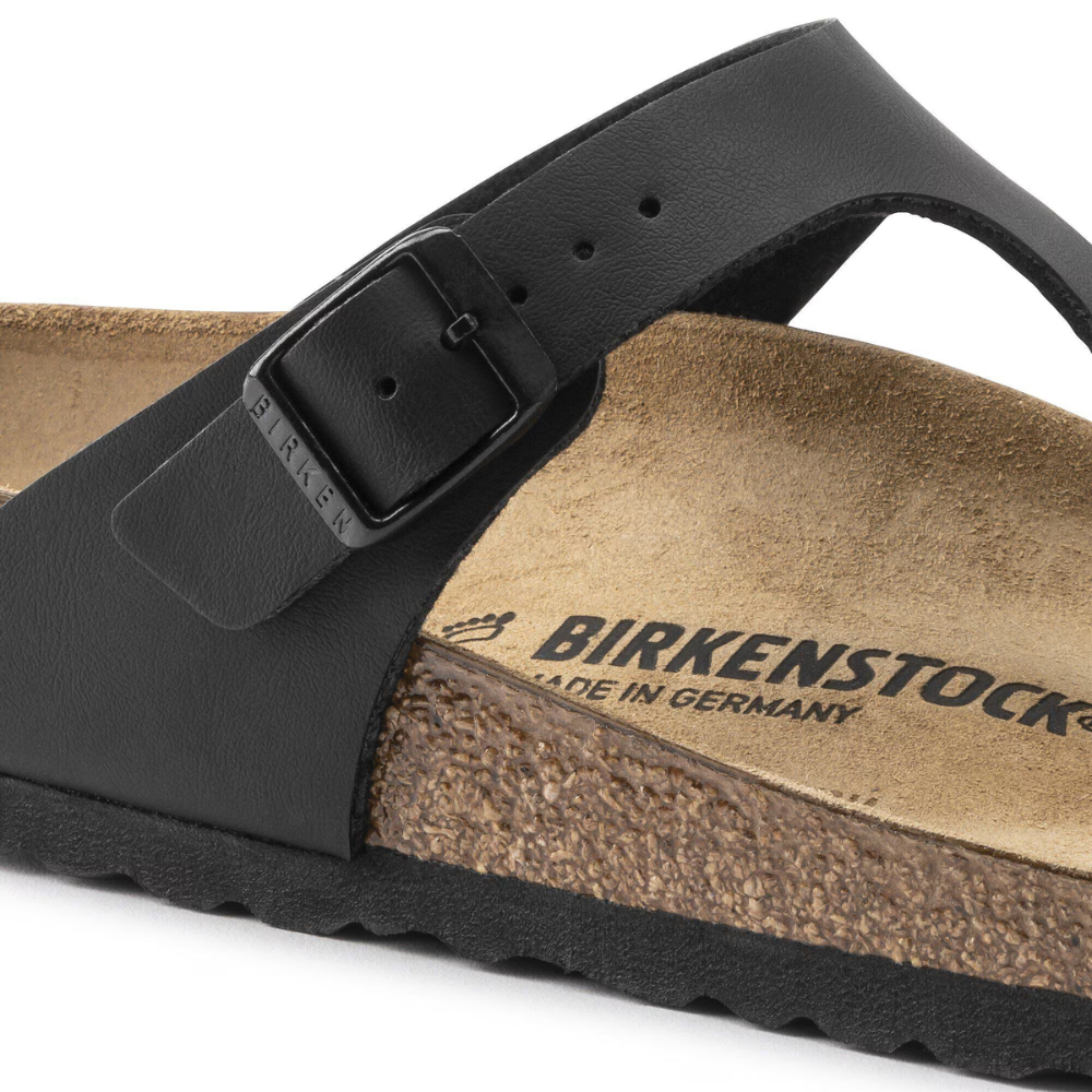 Birkenstock Gizeh Zwart Smal Voetbed Dames Slipper