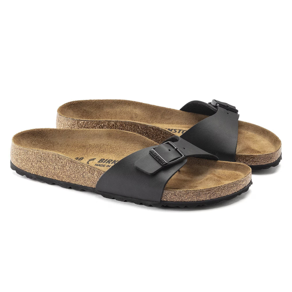 Birkenstock Madrid Zwart Smal Voetbed Dames Slipper