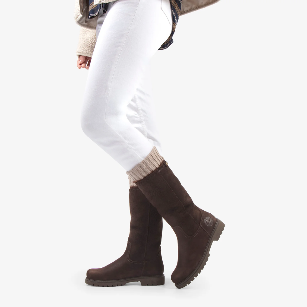 Panama Jack Bambina B147 Bruin Leren Dames Laars met Bontvoering