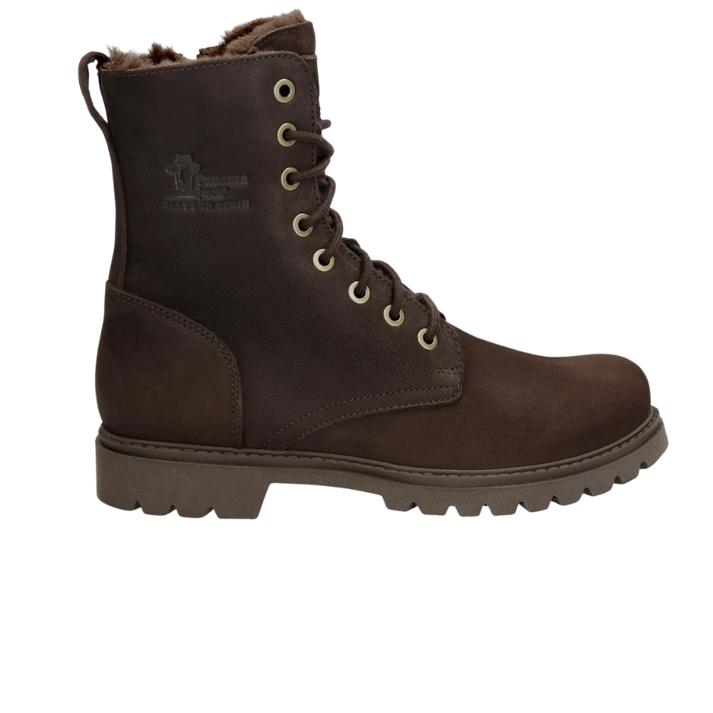 Panama Jack Frisia B43 Bruin Nubuck Dames Laars met Bontvoering