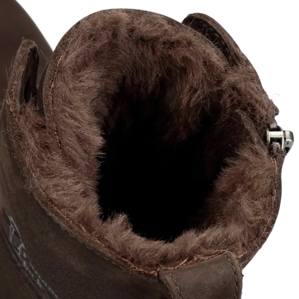 Panama Jack Frisia B43 Bruin Nubuck Dames Laars met Bontvoering