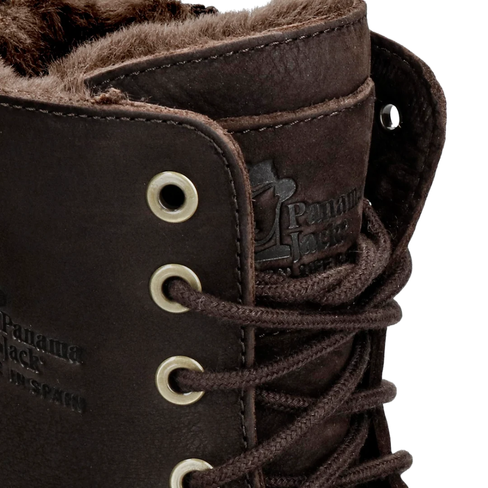 Panama Jack Frisia B43 Bruin Nubuck Dames Laars met Bontvoering