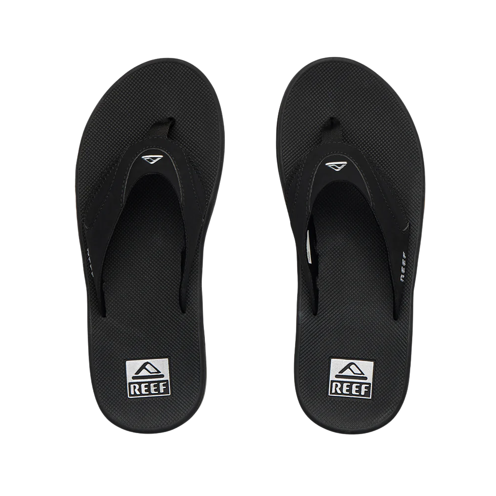 Reef Fanning Black Silver Zwart Heren Slipper