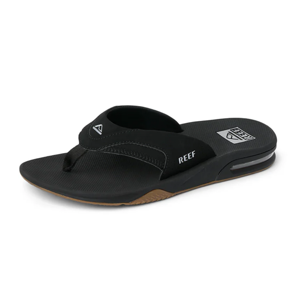 Reef Fanning Black Silver Zwart Heren Slipper