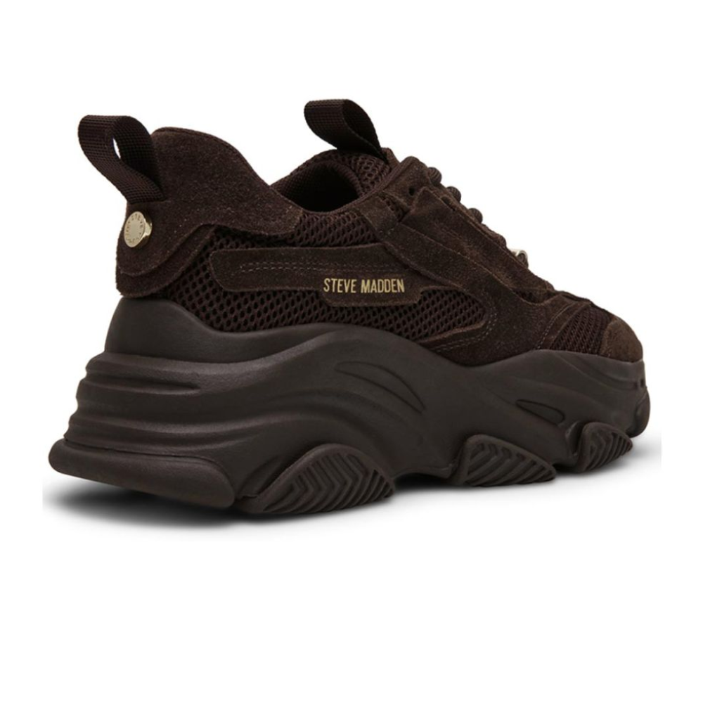 Steve Madden Possession-E Chocolate Brown Bruin Dames Sneaker