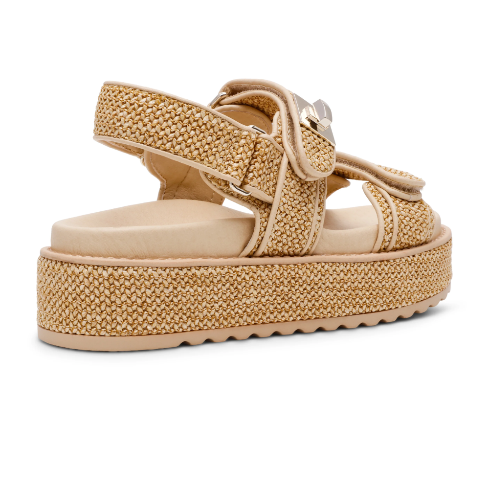 Steve Madden Bigmona Nat Raffia Beige Dames Sandalen