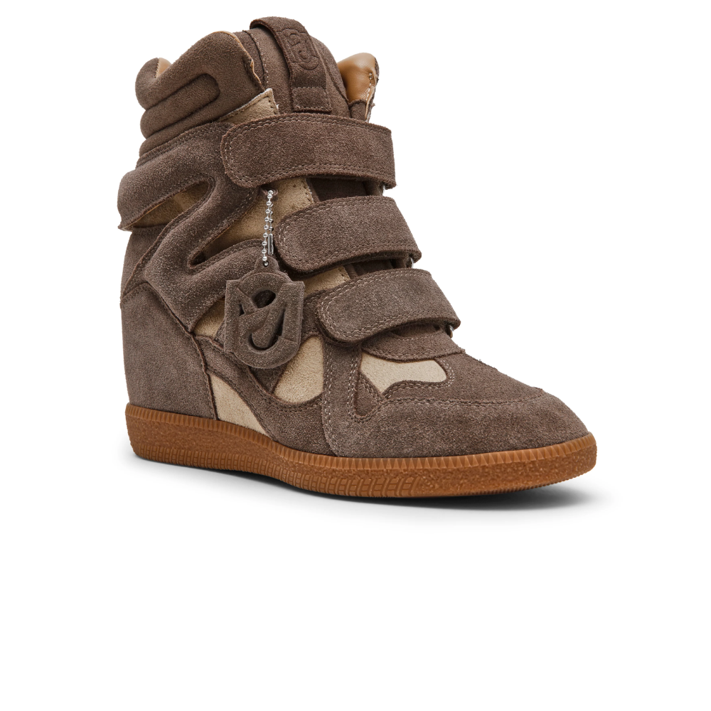 Steve Madden Mavis Taupe Suède Beige Dames Sneaker