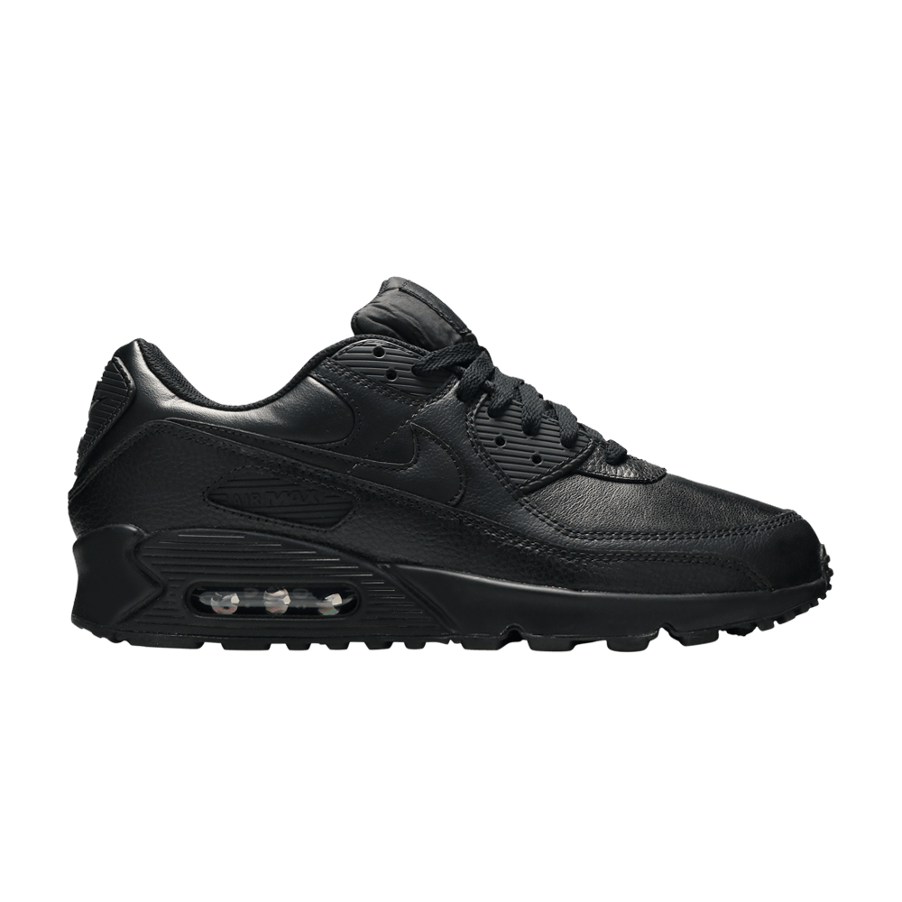 Nike Air Max 90 Leather Triple Black Zwart Heren Sneaker