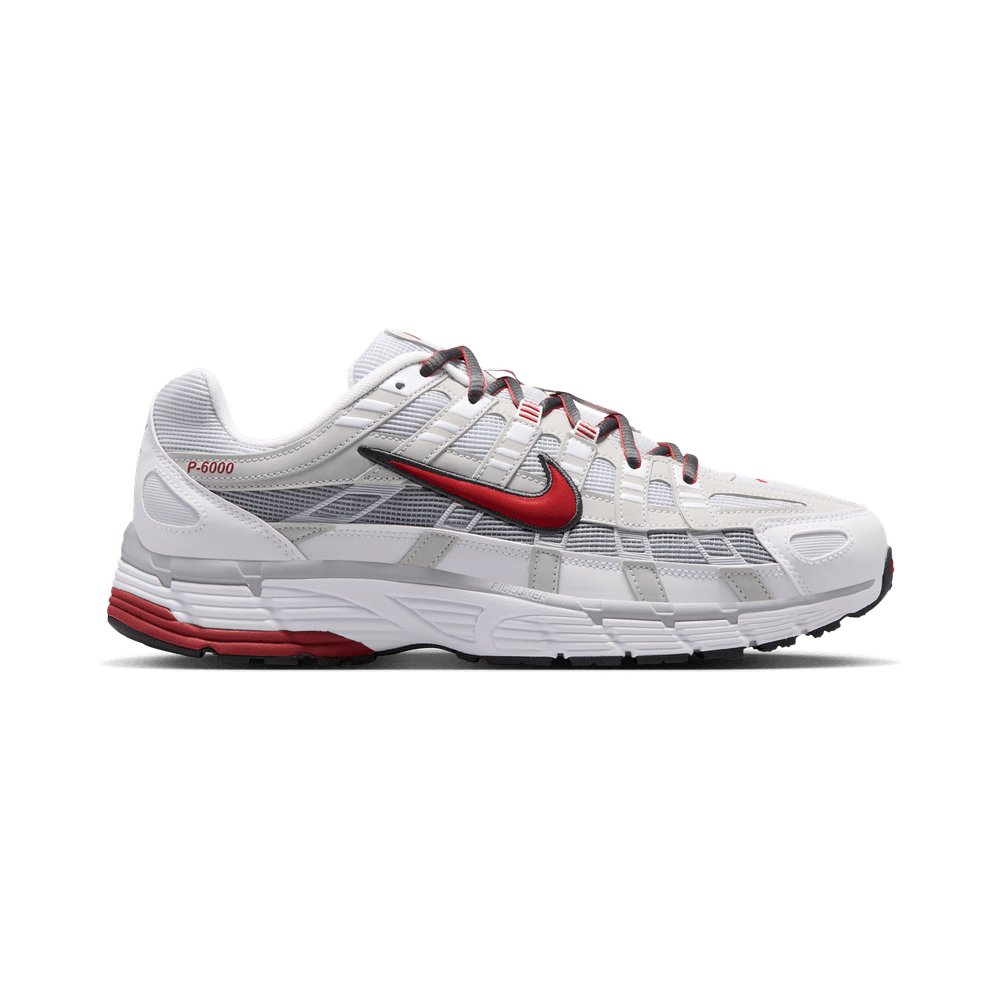Nike P-6000 White Platinum Red Wit Zilver Rood Unisex Sneaker