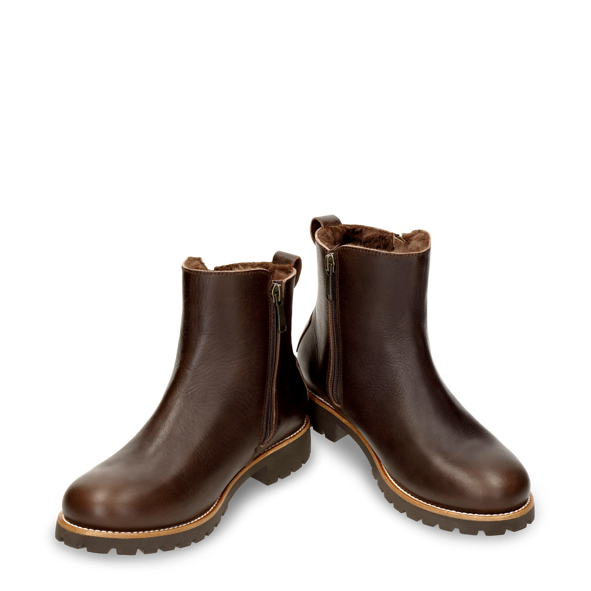 Panama Jack Fiore Trav B2 Maroon Brown Leren Dames Laars Gevoerd