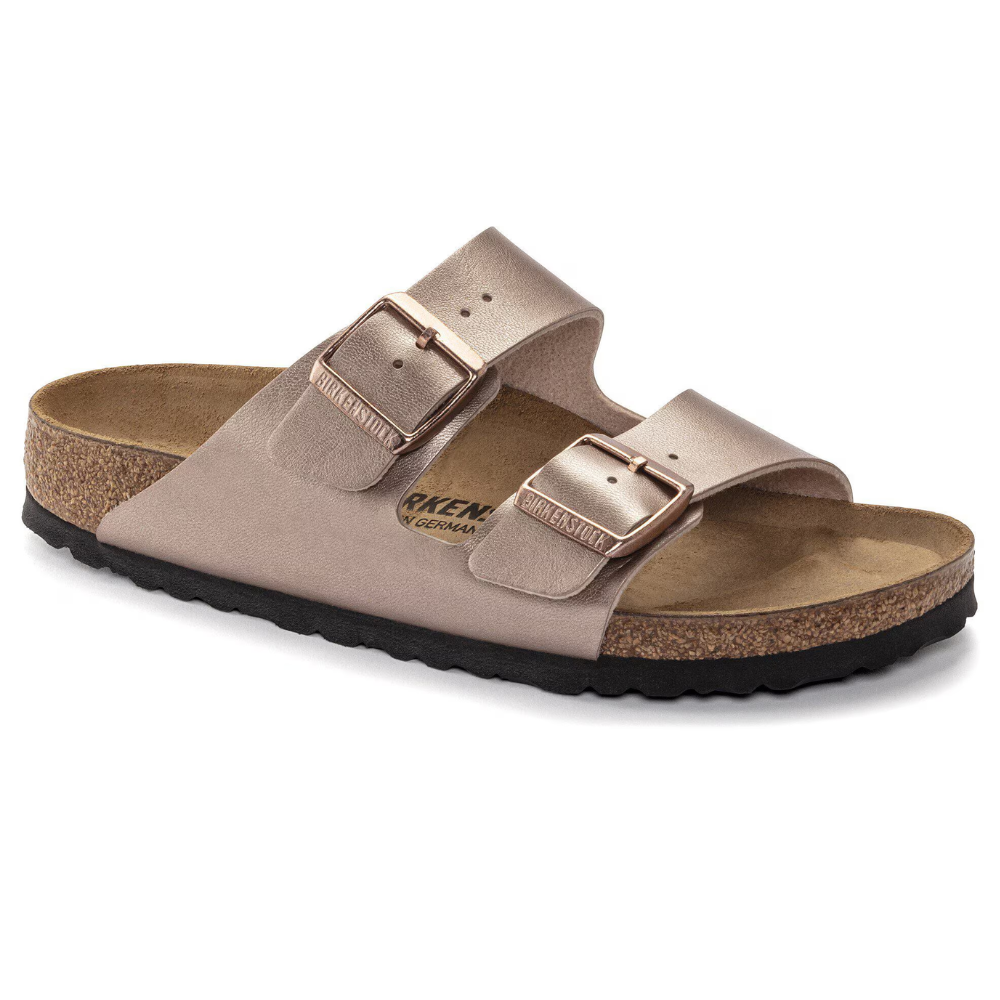 Birkenstock Arizona Birko-Flor Koper Smal Voetbed Dames Slipper