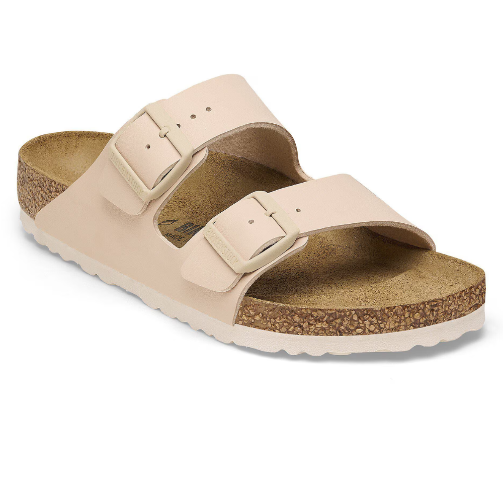 Birkenstock Arizona Birko-Flor Beige Smal Voetbed Dames Slipper