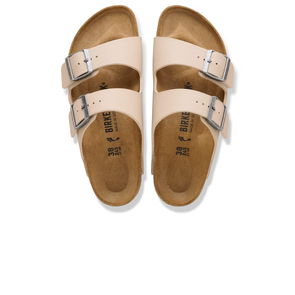 Birkenstock Arizona Birko-Flor Beige Smal Voetbed Unisex Slipper