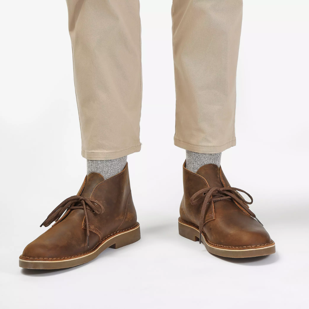 Clarks Desert Boot Evo Beeswax Leather Bruin Heren Schoen