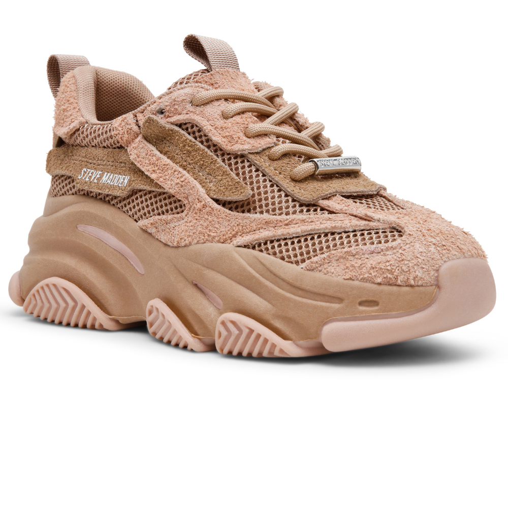Steve Madden Possession-E Soft Blush Suède Dames Sneaker