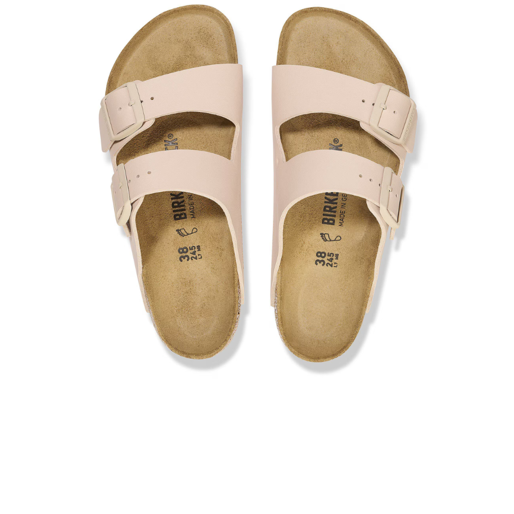 Birkenstock Arizona Birko-Flor Beige Smal Voetbed Dames Slipper
