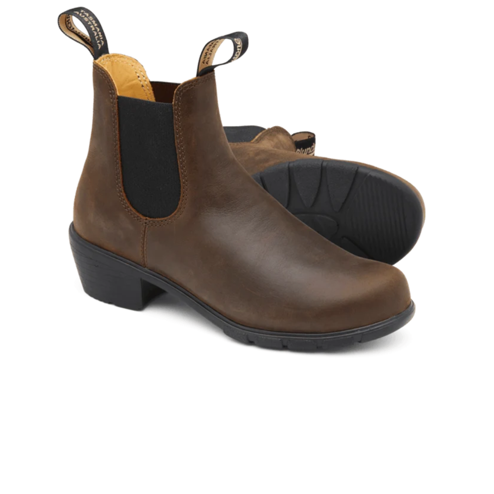 Blundstone Middle Heel Antique Brown Leren Dames Boot