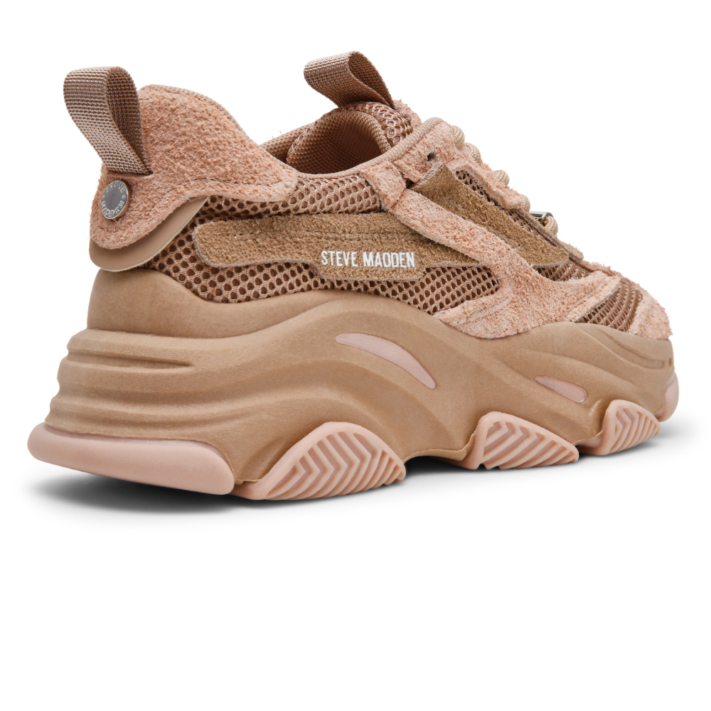 Steve Madden Possession-E Soft Blush Suède Dames Sneaker