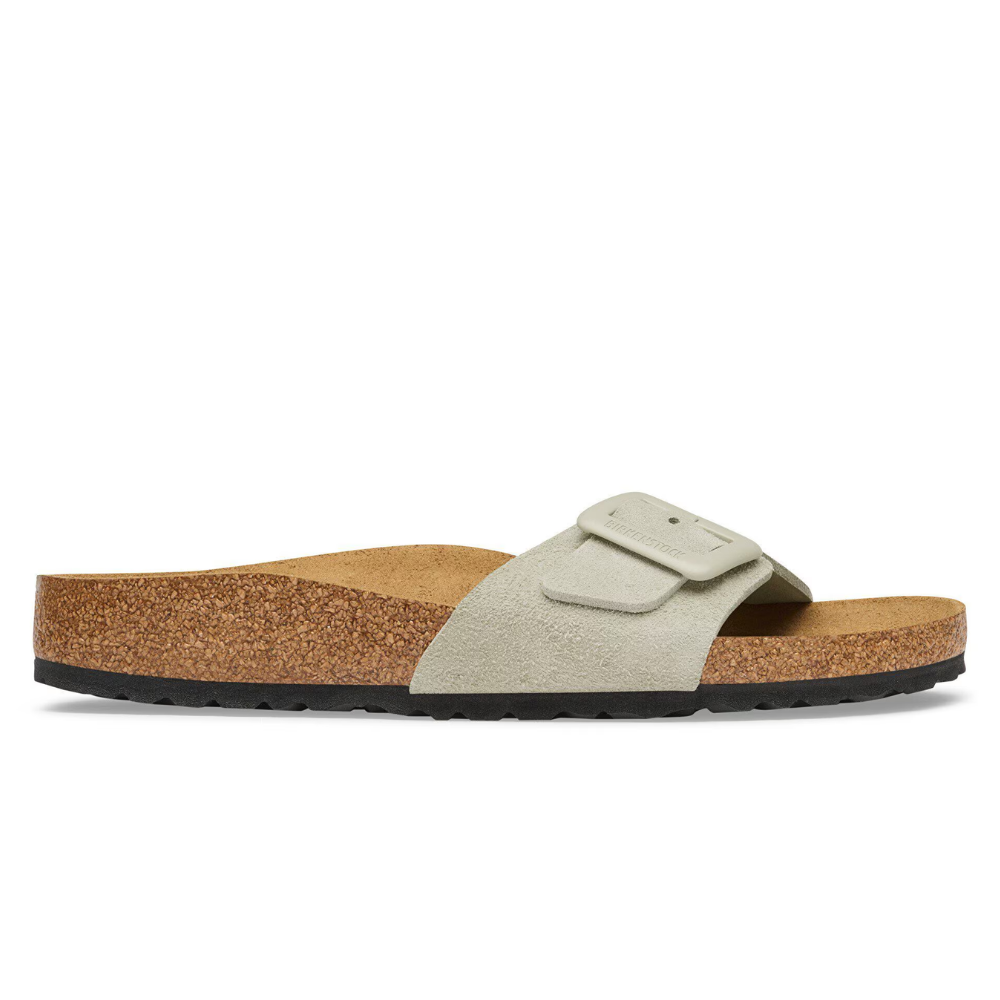Birkenstock Madrid Cushion Buckle Suède Oyster Dames Slipper