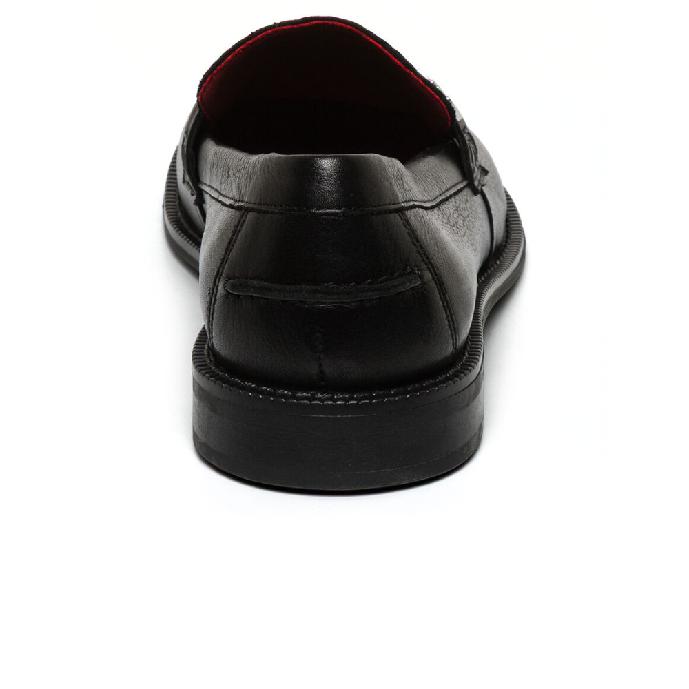 Steve Madden Iggy Black Leather Dames Loafer