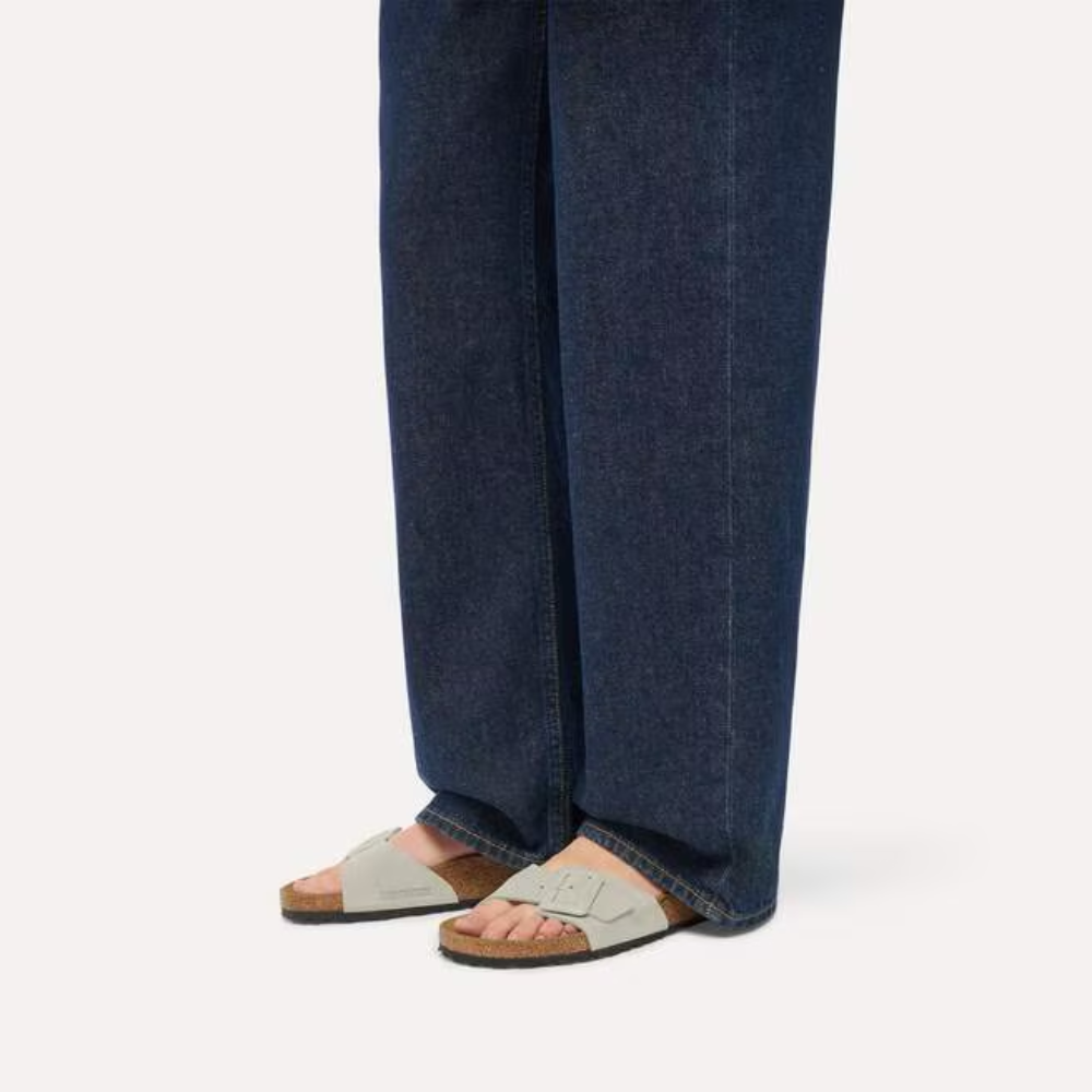 Birkenstock Madrid Cushion Buckle Suède Oyster Dames Slipper