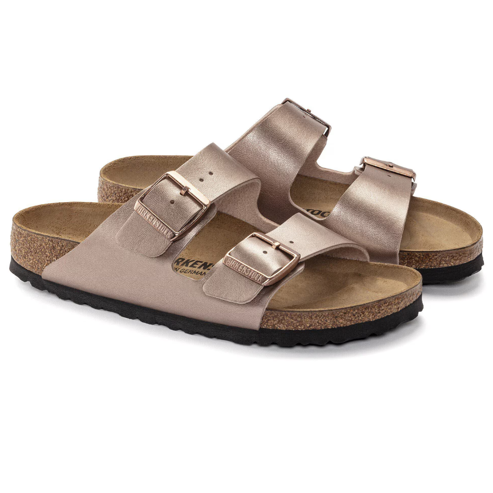 Birkenstock Arizona Birko-Flor Koper Smal Voetbed Dames Slipper