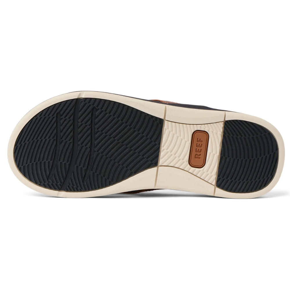 Reef Leather Bruin Zwart Heren Slipper