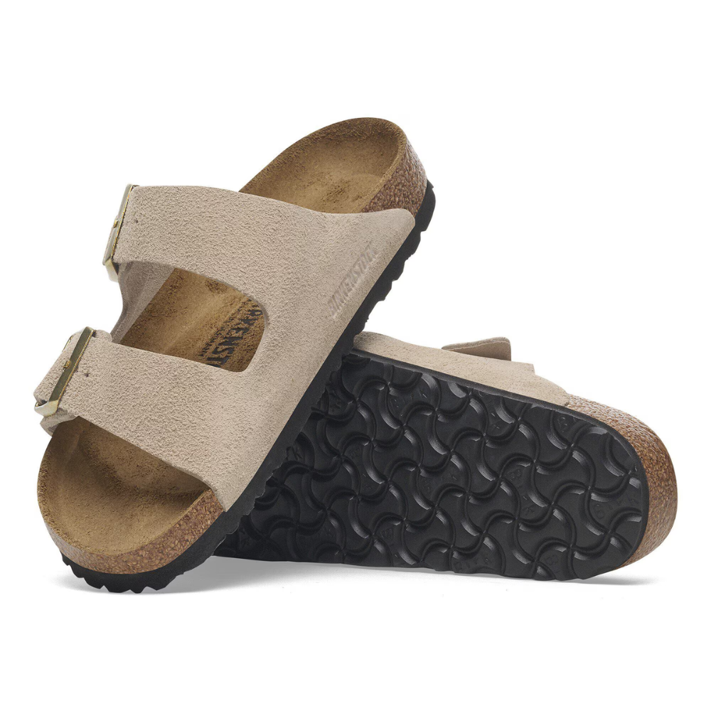Birkenstock Arizona Suède Beige Smal Voetbed Unisex Slipper