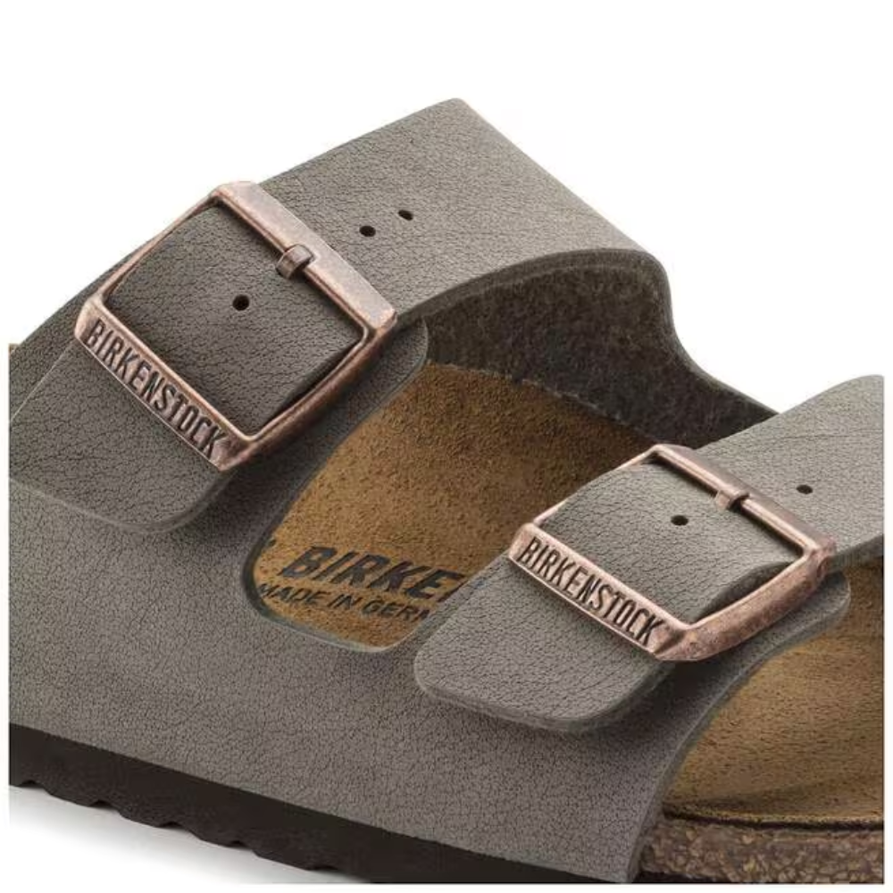 Birkenstock Arizona Birko-Flor Nubuck Stone Smal Voetbed Unisex Slipper