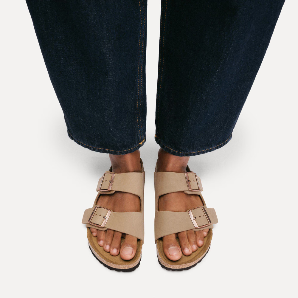 Birkenstock Arizona Vetleer Tobacco Brown Smal Voetbed Unisex Slipper