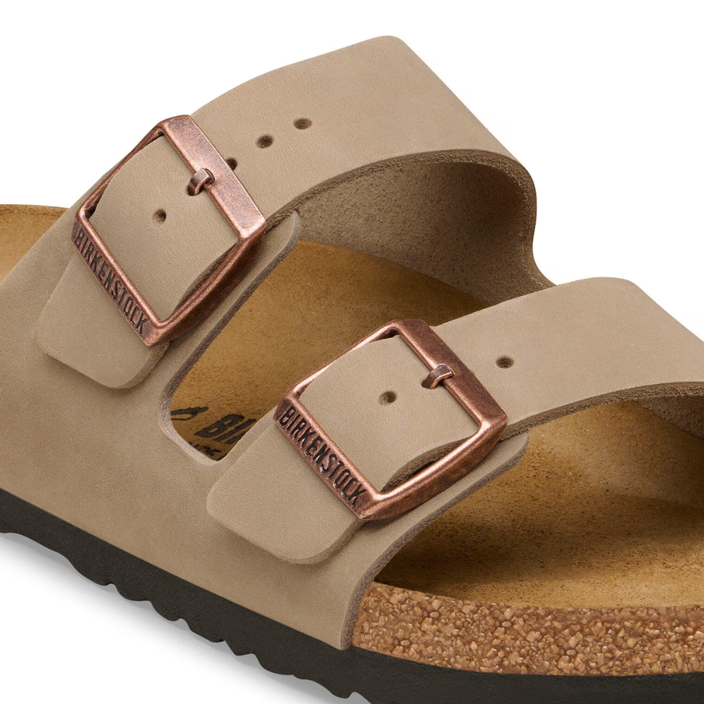 Birkenstock Arizona Vetleer Tobacco Brown Smal Voetbed Unisex Slipper