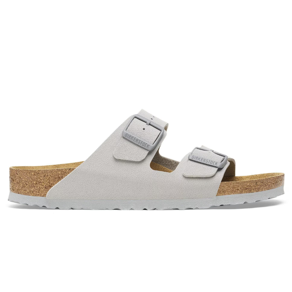 Birkenstock Arizona Birko-Flor Smal Voetbed Grijze Unisex Slipper