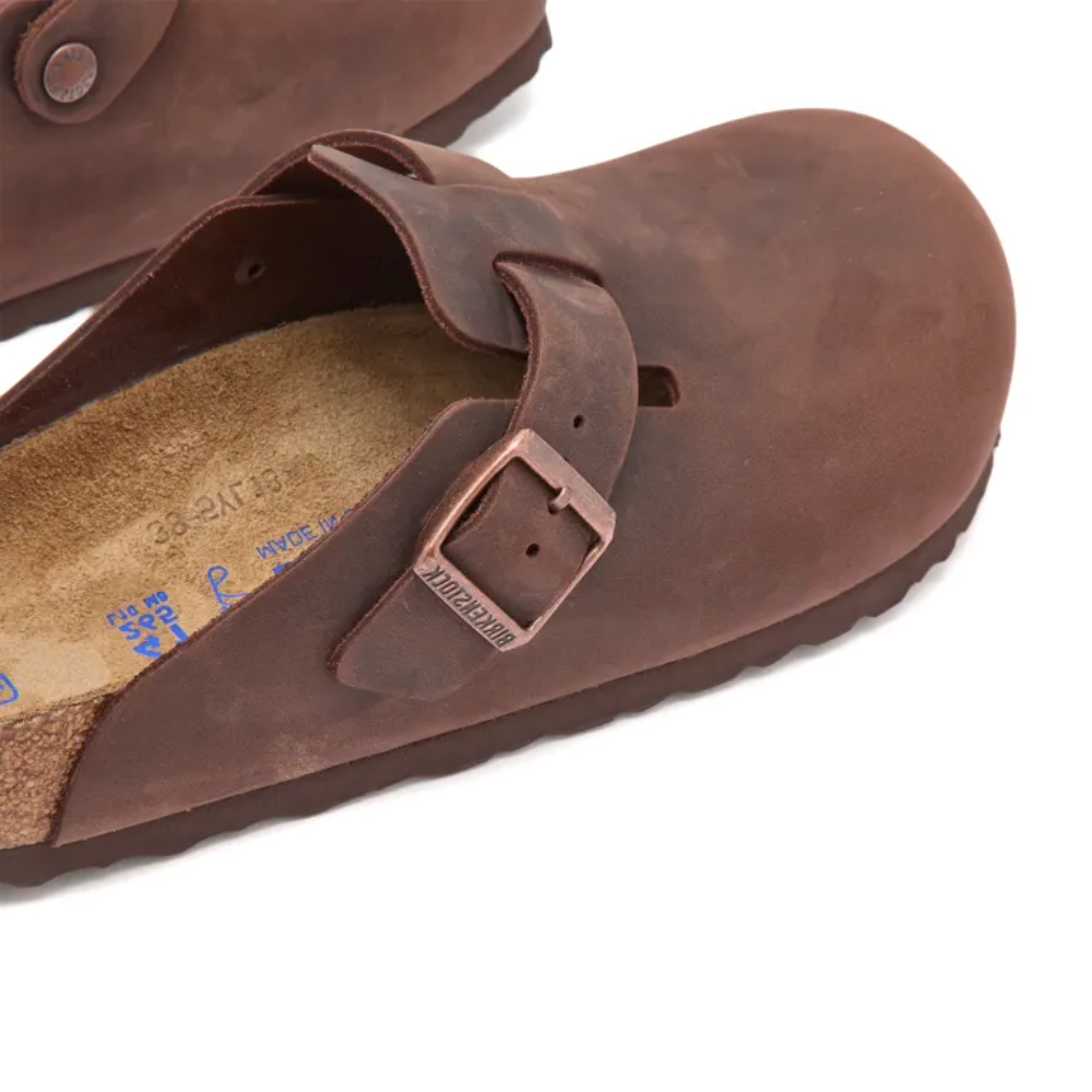 Birkenstock Boston NU Oiled Soft Footbed Regular Habana Bruin Heren Instapper