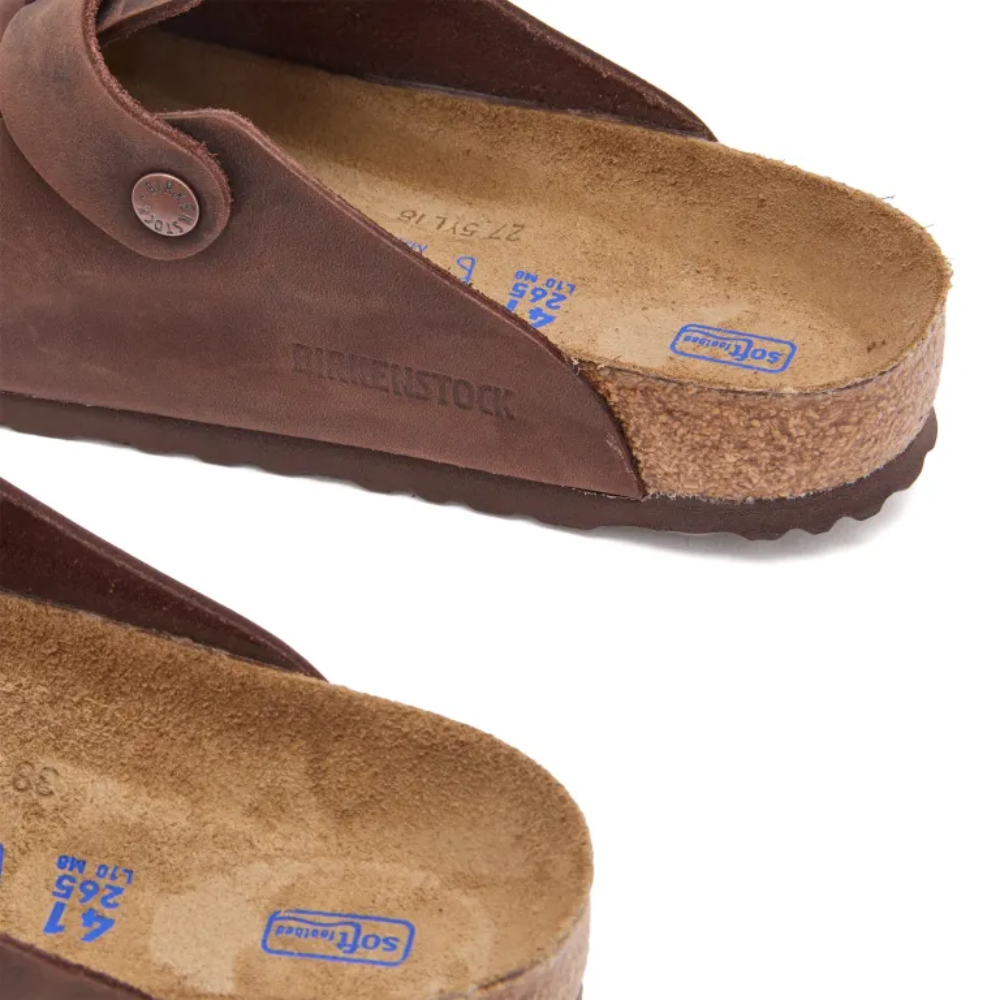 Birkenstock Boston NU Oiled Soft Footbed Regular Habana Bruin Heren Instapper