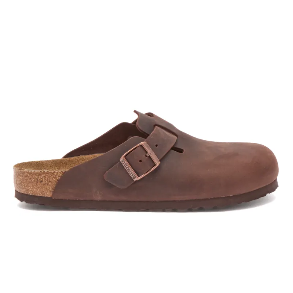 Birkenstock Boston NU Oiled Soft Footbed Smal Habana Bruin Unisex Instapper