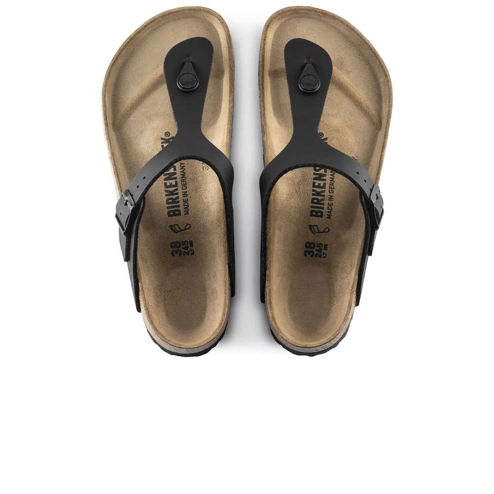 Birkenstock Gizeh Zwart Smal Voetbed Dames Slipper