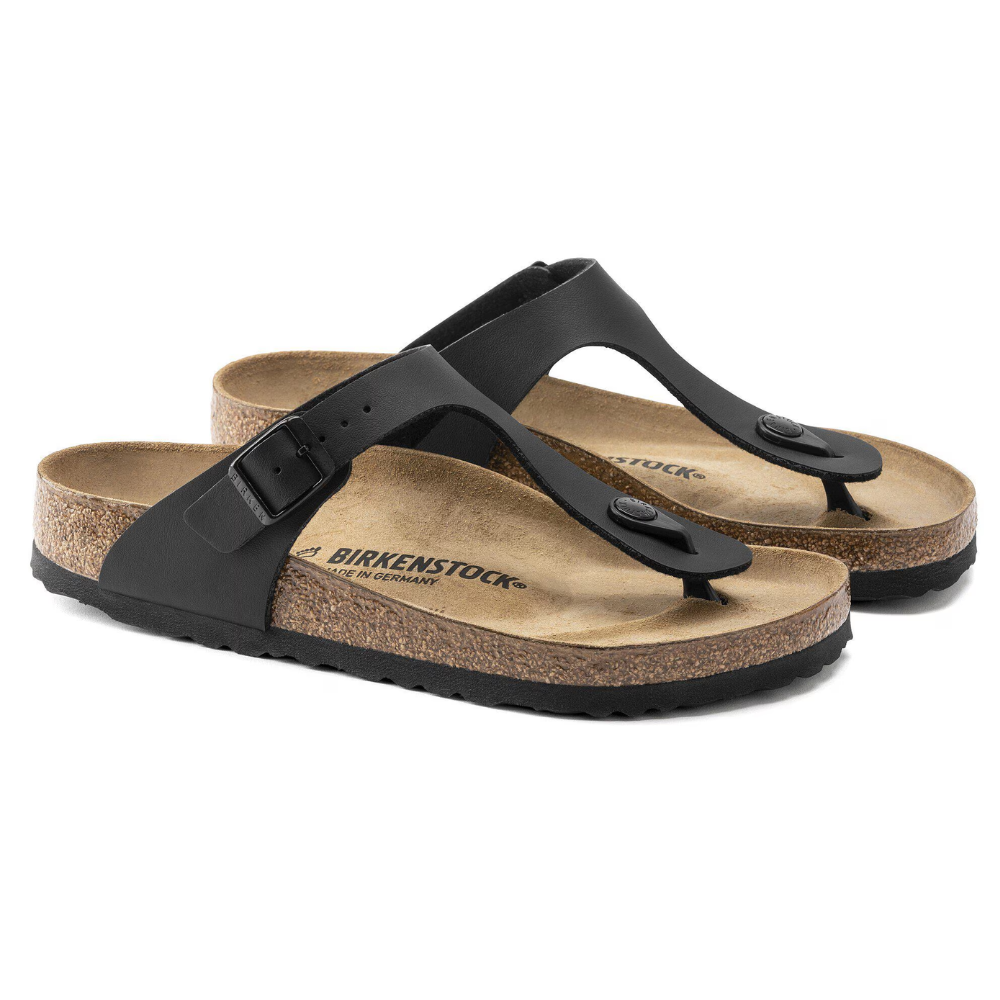 Birkenstock Gizeh Zwart Smal Voetbed Dames Slipper